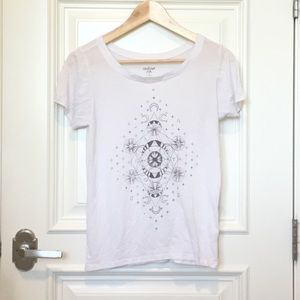 White Astrology Loose Tee